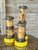 Set of Three Vintage Scorched Bamboo and Rattan Wrapped Candlesticks For Sale - Image 11 of 12