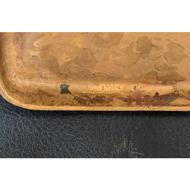 Tiffany Studios New York Zodiac Bronze Doré Pen Tray For Sale - Image 9 of 10