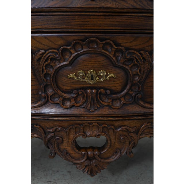 Karges French Carved Oak 2 Drawer Commode Chest For Sale - Image 10 of 12