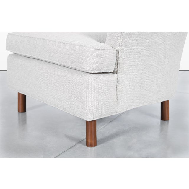 Off-white 1960s Mid-Century Modern Walnut Lounge Chairs For Sale - Image 8 of 14