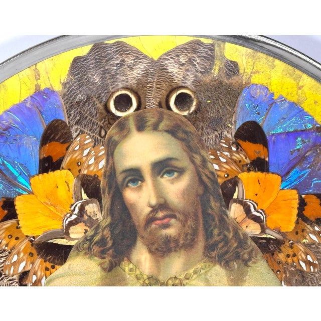 Beautiful Brazilian Butterfly Wing Morpho Charger for your consideration. The plate/tray measures approx.11 5/8 inches in...