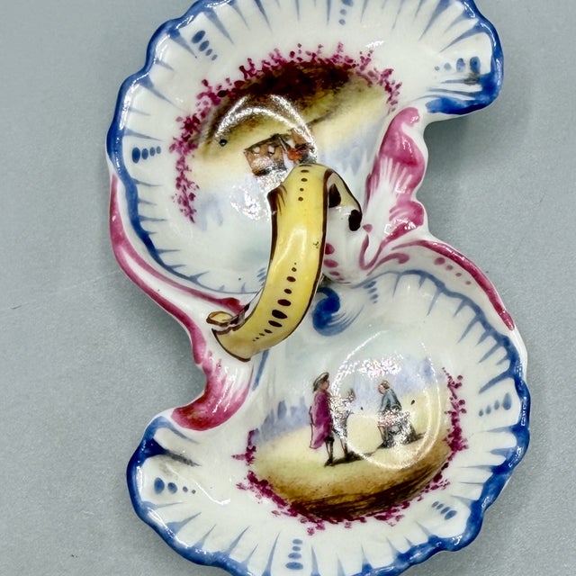Antique French Porcelain Double Salt Cellar Dish by Charles Field Haviland for Gérard, Dufraisseix & Morel, 1890s For Sale - Image 9 of 17