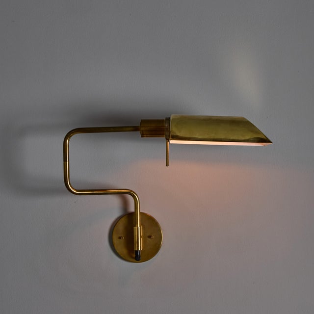 1970s 1970s Zonca Articulating Brass Wall Lamps - a Pair For Sale - Image 5 of 18