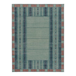 Contemporary Scandinavian Style Geometric Distressed Rug by Rug & Kilim, India For Sale