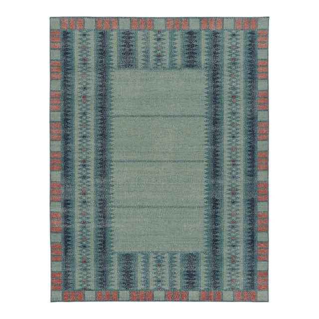 Contemporary Scandinavian Style Geometric Distressed Rug by Rug & Kilim, India For Sale