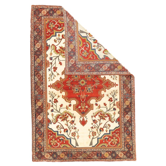 Antique Persian Farahan Sarouk Rug 4'2" x 6’3". The scatter and room size pieces made in the Arak/Sultanabad area, between...