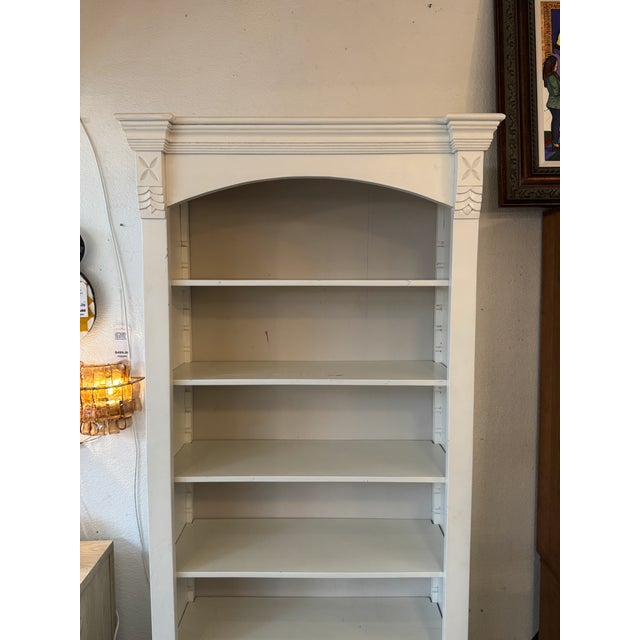 Contemporary Bookshelf With Drawer, White For Sale - Image 4 of 12