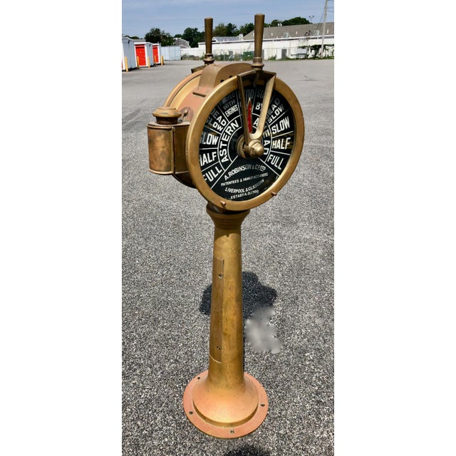Vintage Authentic Ship’s Telegraph for Engine Room Speed Robinson & Co