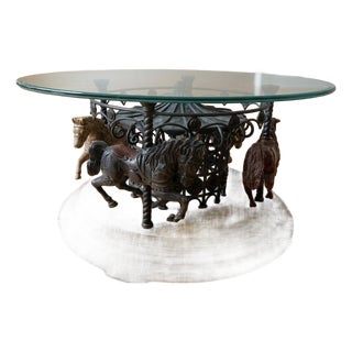 Rare Vintage Carousel Horse Coffee Table For Sale