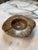 Vintage-Style Brown Marble Ashtray – Hand-Carved Organic Shape, 3 Cigar Rests For Sale - Image 4 of 6
