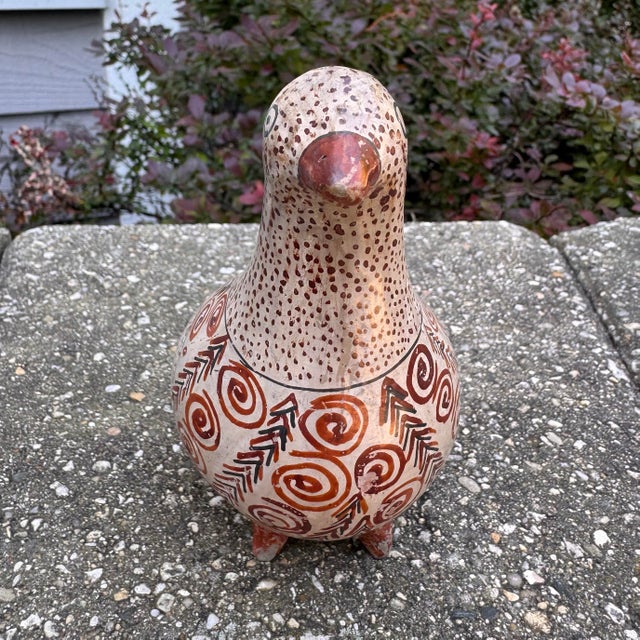 Mid-Century Modern Vintage Tonala Bird Sculpture Signed by Amado Galván For Sale - Image 3 of 11