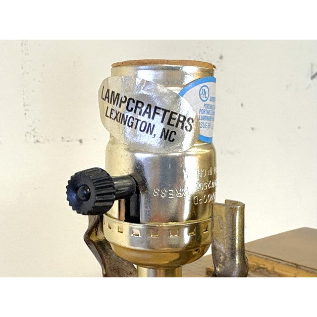 Vintage French Empire Style Bouillotte Lamps With Finials and Shades- A Pair For Sale - Image 14 of 17