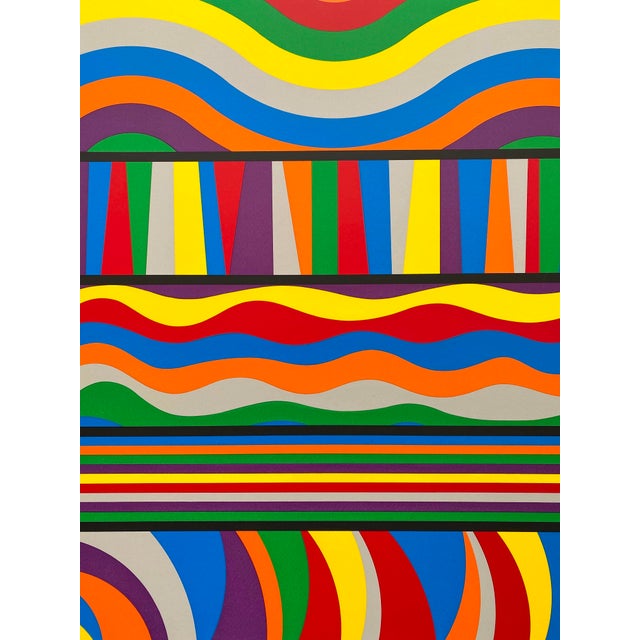 Sol LeWitt Vintage 1998 Modernist Silkscreen Print Limited Edition Framed Extra Large " Mostly Mozart Festival " Lincoln Center Poster For Sale - Image 14 of 18