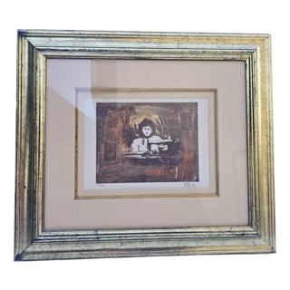 Alan Kleinmann, Portrait Composition, 1980s, Lithograph, Framed For Sale