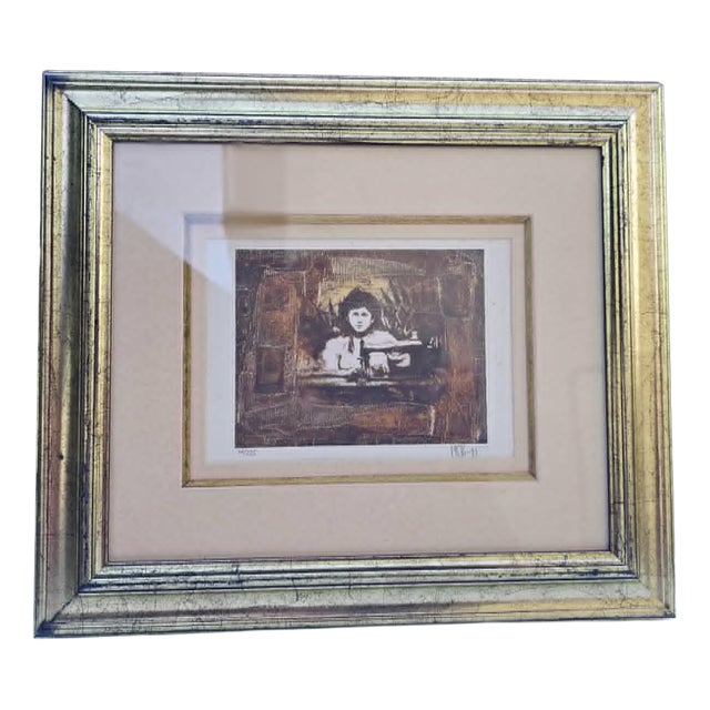 Alan Kleinmann, Portrait Composition, 1980s, Lithograph, Framed For Sale