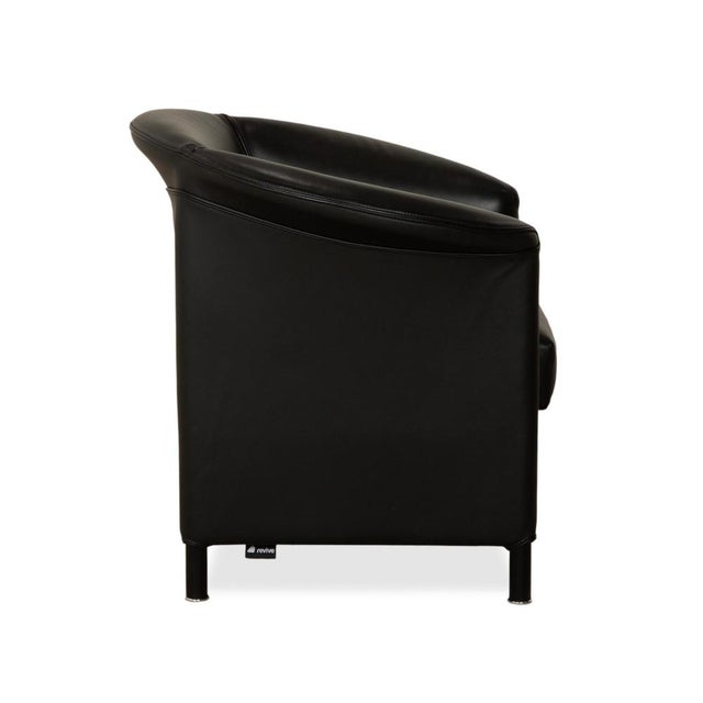 Aura Armchair in Black Leather by Paolo Piva for Wittmann For Sale - Image 11 of 14