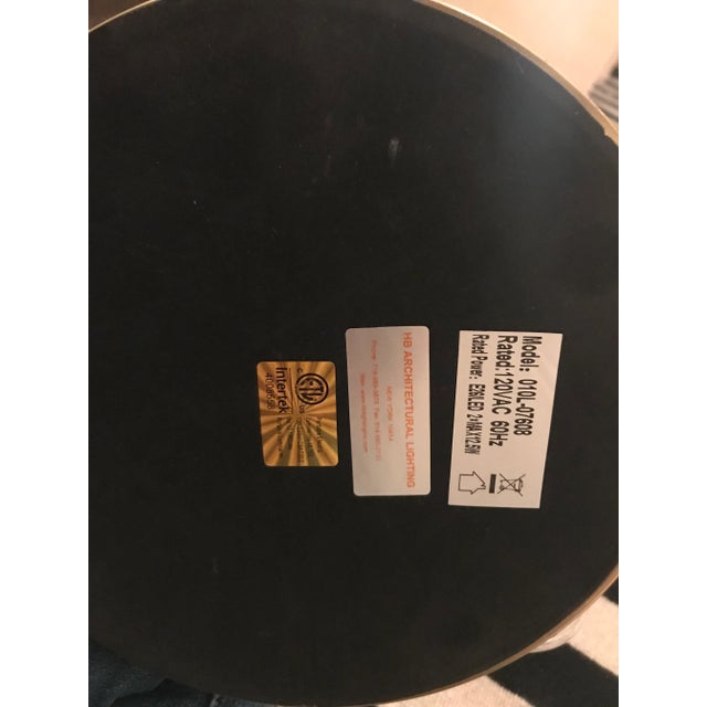 Brass Ribbon Lamp With Braided Leather Shade - a Pair For Sale - Image 11 of 12