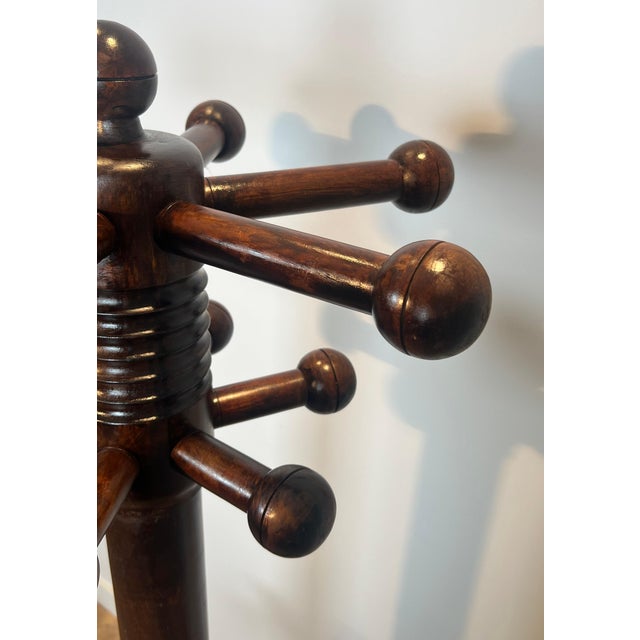1950s Brutalist carved oak coat racks by Charles Dudouyt For Sale - Image 9 of 12