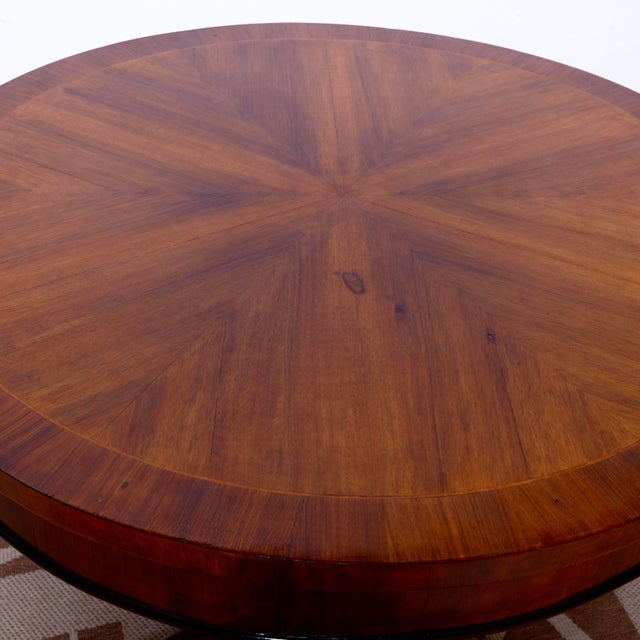 Antique Mid 19th Century Empire Round Coffee Table with Drawer For Sale - Image 13 of 18