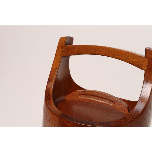Danish Modern Staved Teak "Congo" Ice Bucket by Jens Quistgaard for Dansk For Sale - Image 12 of 18