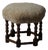 Danish Modern Hexagon Ottoman in Lambswool Upholstery, 1950s For Sale