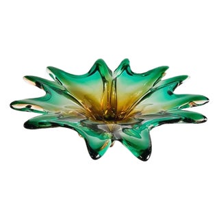 Vintage Czech Glass Bowl by Josef Hospodka, 1950s For Sale