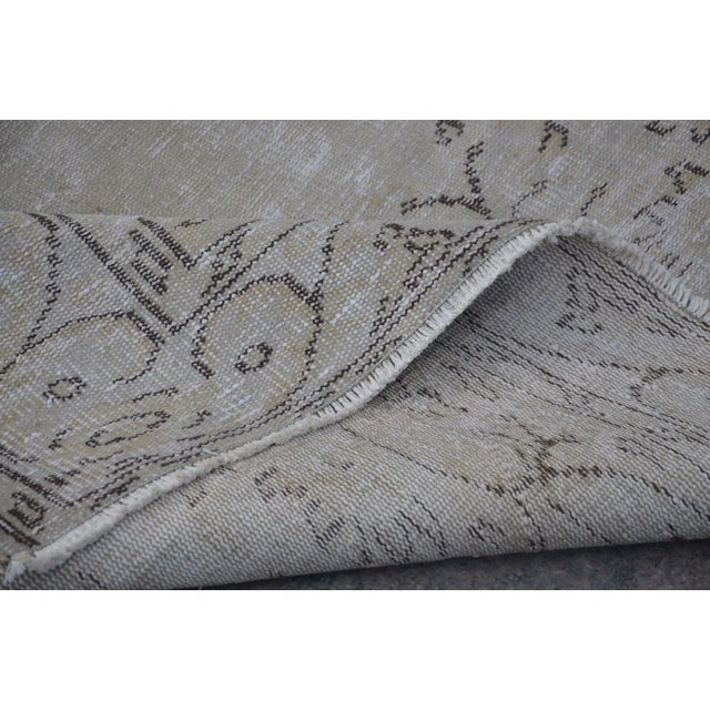 Sandy Overdyed Turkish Rug For Sale - Image 4 of 6