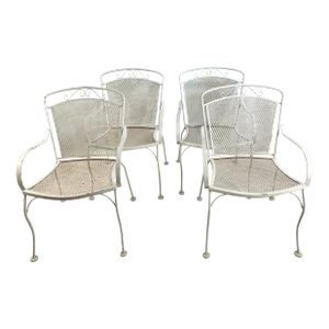 Vintage CastIron Outdoor Chairs - a Set of 4