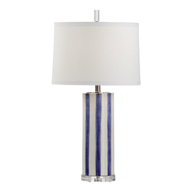 Vietri for Wildwood Sailor Stripe Table Lamp - Blue For Sale