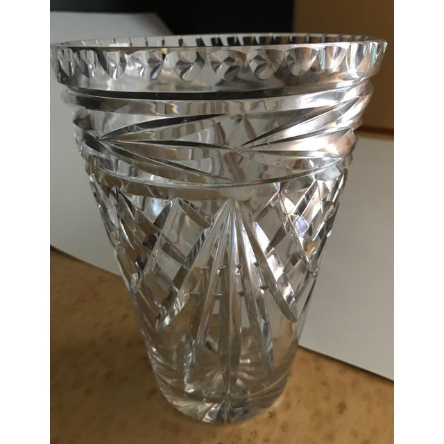 1950s 1950s Cut Crystal Vase For Sale - Image 5 of 6