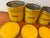 Metal Early 20th Century Bright Yellow Enamel Flour, Sugar, Coffee & Tea Kitchen Canisters – Set of 4 For Sale - Image 7 of 17