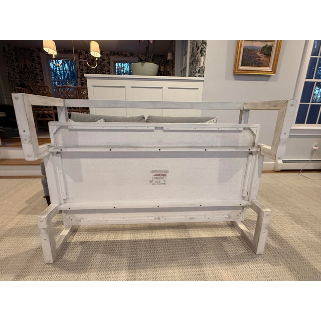 White White Two Tier Glass Coffee Table For Sale - Image 8 of 8