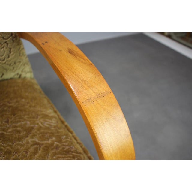 Wood Czechoslovak Lounge Chairs with Curved Wooden Armrests by Jindřich Halabala, 1950s, Set of 2 For Sale - Image 7 of 18