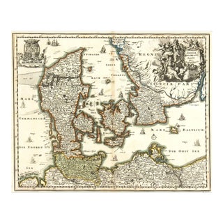 Christoph Weigel, Map of Denmark, 1724 For Sale