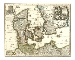 Christoph Weigel, Map of Denmark, 1724