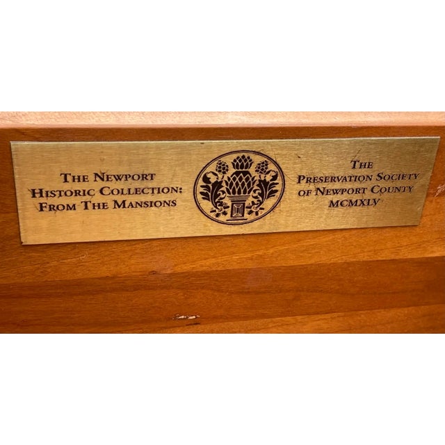 Chinoiserie E. J. Victor Newport Historic Mansion Collection Red Chinoiserie Marble Top Commode For Sale - Image 3 of 4