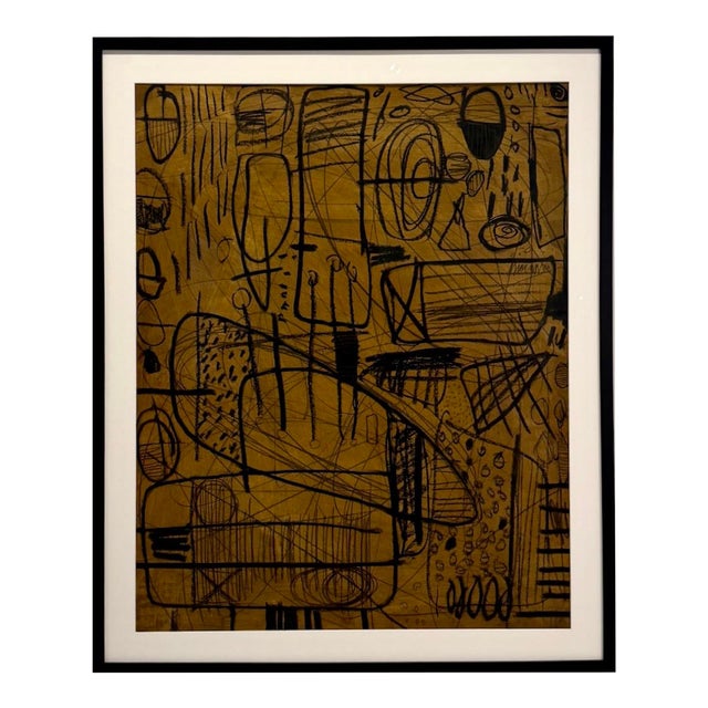 Signal & Form, By Murray Duncan Mixed media on paper Size: 32" × 44 Unframed, signed An energetic abstract composition...