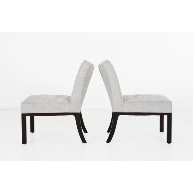 Mid-Century Modern Edward Wormley for Dunbar Slipper Chairs - a Pair For Sale - Image 3 of 11