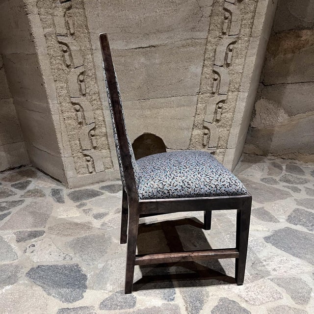 Gray 1980s Karl Springer-Taller Maria Teresa Méndez Six Goatskin Dining Chairs For Sale - Image 8 of 10