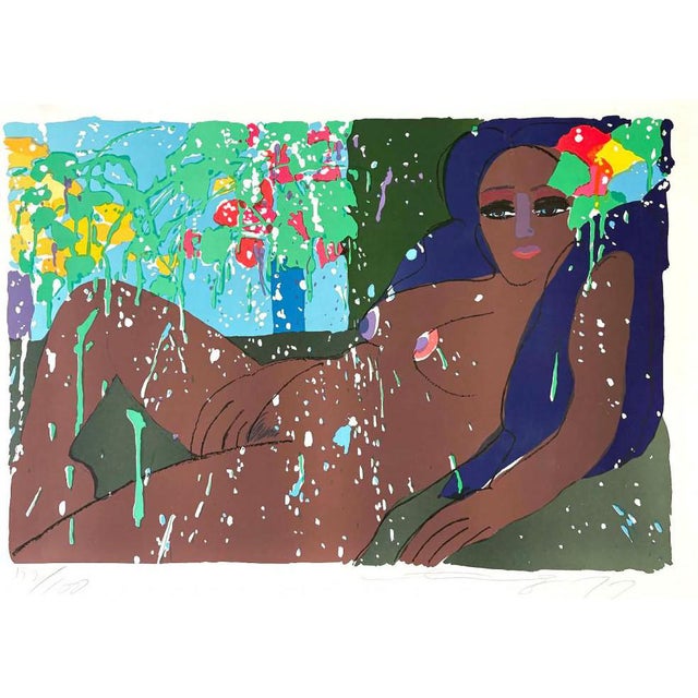 Walasse Ting, Nude Figurative Composition, Lithograph For Sale