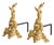 Late 19th Century Louis Philippe Gilt Bronze Andirons, Set of 2 For Sale