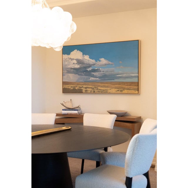 Contemporary Where It Gathers by Michael Magrin | Oil on Canvas Prairie Landscape With Storm Clouds For Sale - Image 3 of 14
