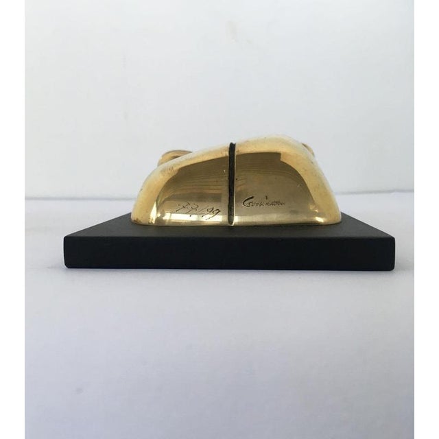 Vintage Italian Bronze Abstract Sculpture by Jiro Sugawara, 1980 For Sale - Image 11 of 18