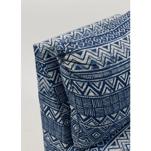 Wood Kathy Hilton's Personal Collection- Blue and White Armless Indoor/Outdoor Chair For Sale - Image 7 of 7