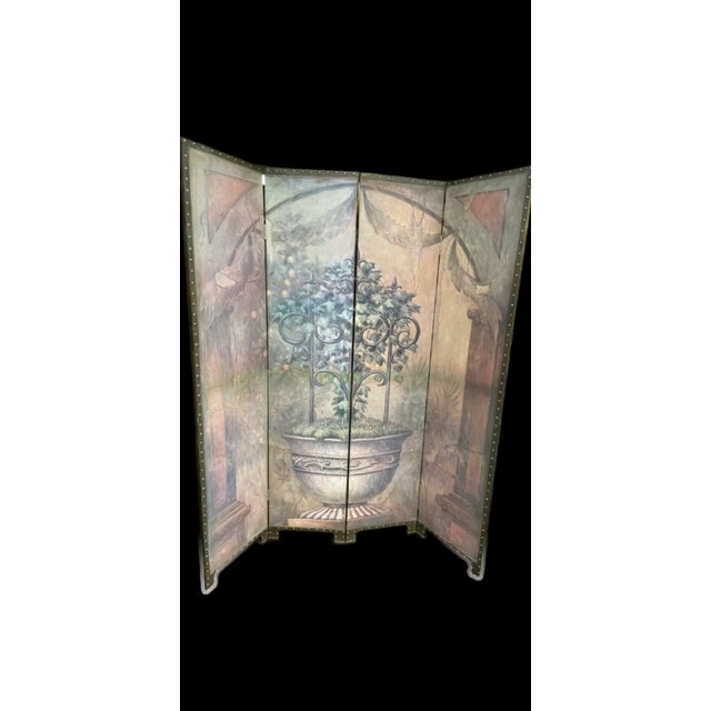 Maitland Smith Style Neoclassical Italian Style Room Divider Screen For Sale - Image 14 of 18
