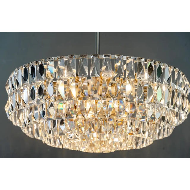 Large Bakalowits Crystal Chandelier, Vienna, 1950s For Sale - Image 12 of 18