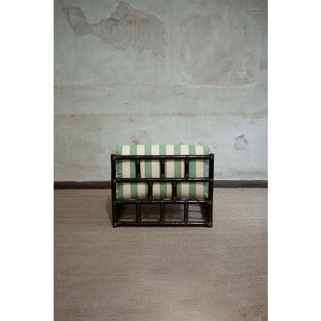 Gray Modular Bamboo Sofa and Coffee Table, 1970s, Set of 6 For Sale - Image 8 of 18