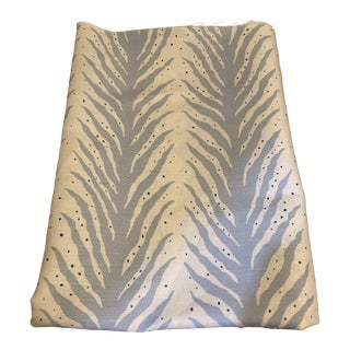 Schumacher Creeping Fern Fabric in Blue, 2 Yards For Sale