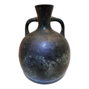 Vintage Japanese Meiji Patinated Bronze Vase