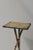Wood Antique Folk Art Cream + Green Painted Adirondack Tripod Side Table, Circa 1920s-30s For Sale - Image 7 of 18